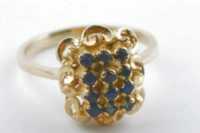 Saphir Safir Ring 750 18k Gelb Gold Größe 63 Top   - Bild 1 von 4