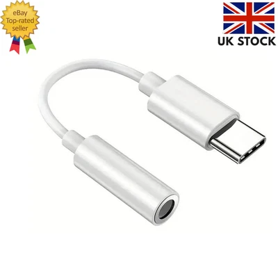 USB TYPE C TO 3.5mm AUX AUDIO HEADPHONE EARPHONE ADAPTER JACK - Image 1 of 4