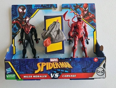 Hasbro - Marvel Spider-Man Miles Morales vs Carnage Paquete de 2 con Web Shooter | NUEVO Foto 1 de 4