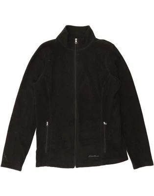 EDDIE BAUER Womens Fleece Jacket UK 14 Medium Black Polyester AK07 - Image 1 of 4