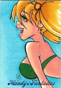 2023 5FINITY Mandy's Fantasies Original Sketch Card featuring Albert Contreras - Picture 1 of 1