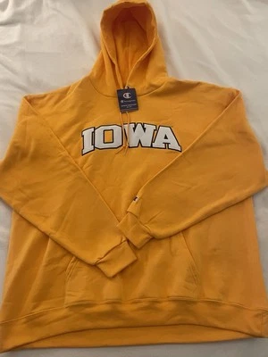 Moletom Iowa Hawkeyes Champion masculino com capuz amarelo 2XL - Imagem 1 de 4