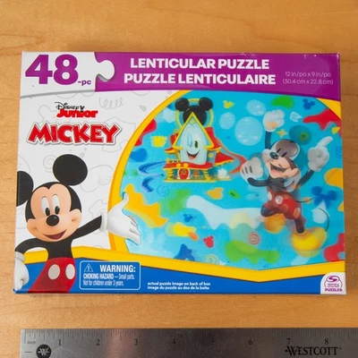 2023 Mickey LENTICULAR - Disney Junior - 48 Medium Piece Jigsaw Puzzle COMPLETE - Image 1 of 4