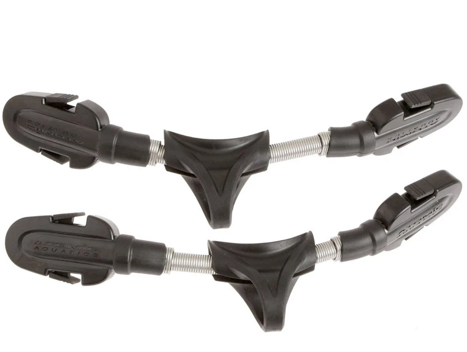 Atomic Aquatics Scuba Diving Fin Replacement Spring Strap Pair Black