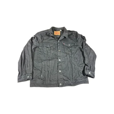 Chaqueta de mezclilla Levi's para hombre 2XL negra de algodón lavado oscuro Jean Trucker XXL Foto 1 de 4