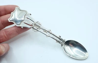 Fine large Antique sterling silver Trophy spoon rifle shooting Mappin Webb 1911 - Image 1 of 4