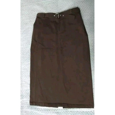 Maxi Falda Covington Talla 12 Marrón Y2K Foto 1 de 4