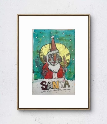 Páginas de cuaderno de bocetos aleatorias: SANTA: papel: neoexpresionismo único 6x19 Foto 1 de 4