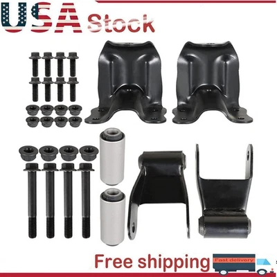 Kit de soporte de suspensión de grillete de resorte de hoja trasera para Ford F150 F250 F350 repuesto Foto 1 de 4