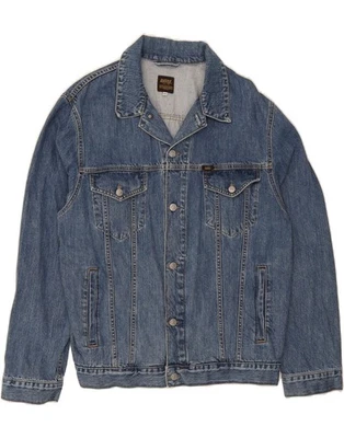 Chaqueta de mezclilla RIFLE para hombre UK 44 2XL azul algodón GJ05 Foto 1 de 3