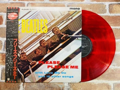 BEATLES Please Please Me EAS-70130 JAPAN Limited Original MONO RED WAX OBI No.2P - Photo 1/4