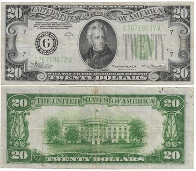 1934A $20 7 G Federal Reserve Note G76719237A - Image 1 of 2