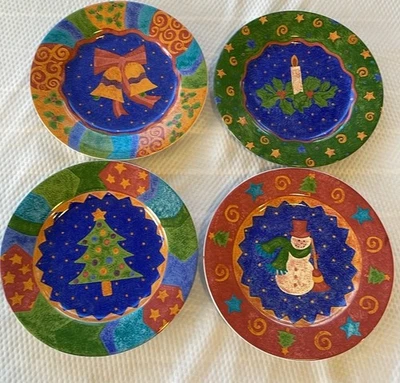 Sango Potpourri  Mix & Match Sue Zipkin 7.75” Christmas Salad Plates - Image 1 of 4