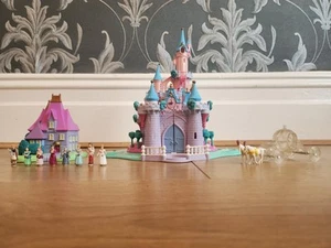 Vintage 1995 Polly Pocket Disney Cinderella Light Up Castle And Cottage - Picture 1 of 24