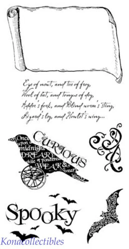 Графический 45 стимпанк заклинания штамп набор #3 зажим резиновый новый! Стимпанк! - Изображение 1 из 1