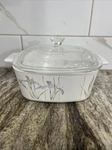 Corning Ware SHADOW IRIS A-1 1/2-B Auflaufform 1 1/2 Liter Pyrex Deckel Chip🇺🇸 - Bild 1 von 24