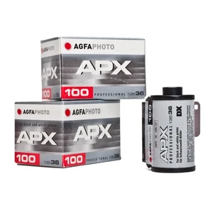 3x Agfa APX 100 135-36 S/W B/W schwarz weißfilm film Kleinbildfilm 35mm 135 - Picture 1 of 2