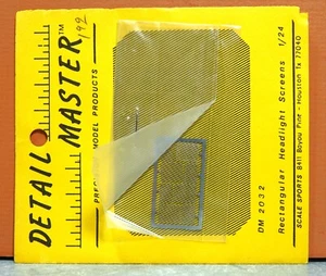 1/24 DETAIL MASTER RECTANGULAR HEADLIGHT SCREENS PHOTO ETCH SET # DM2032 - Picture 1 of 1