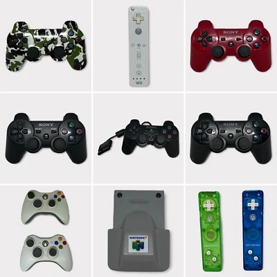 Controller Lot for Parts x5 - PS2, PS3, Wii, Xbox 360, N64 - PARTS Not Working - Image 1 of 4