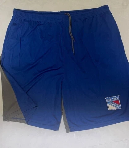 NEW YORK RANGERS NHL MENS 2 TONE PERFORMANCE SHORTS DRI FIT WORKOUT NEW Cover
