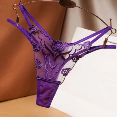 Сексуальные женские кружевные трусики нижнее белье стринги белье трусиков цветочный трусы бикини - Изображение 1 из 4