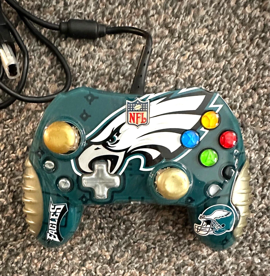 Controlador Pro Vintage Mad Catz Philadelphia Eagles NFL Xbox Control Pad Foto 1 de 4