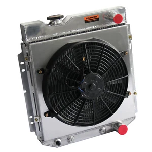 3 Rows Fit Ford Mustang Comet Falcon 4.3L 4.7LV8 1963-1966 Radiator + Fan Shroud - Picture 1 of 8