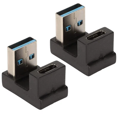 10x Laptop Tablet USB 3.1 C Female to 3.0 A Male U Shape Angle OTG 5Gbps Adapter - Image 1 of 4