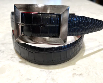 NEW Ralph Lauren Reversible  Red & Black Leather Belt SM 30  1 1/4" Wide  1069 - Image 1 of 4