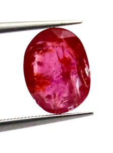 100%IGI CERTIFIED 1.63 Ct Natural Ruby Pinkish Red Color Oval Cut Loose Gemstone - Picture 1 of 11