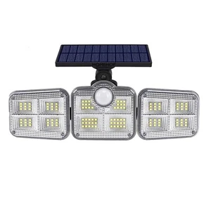 3-Head 120 LED Solar Motion Sensor Security Light 270° IP65 Waterproof 3-Modes - Picture 1 of 15