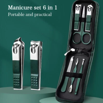 6Pcs Nagel Maniküre Pediküre Set Nagelschere Nagelknipser Nagelzange Nagelpflege - Bild 1 von 4