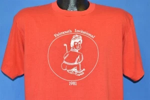 vintage 80s FALMOUTH INVITATIONAL 1981 BUTT MASSACHUSETTS FUNNY t-shirt LARGE L - Picture 1 of 4