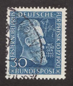 Alemania 1951 Sc#686 - 30pf: Roentgen - Ganador del Premio Nobel de Física - Usado Cv$15 - Imagen 1 de 1