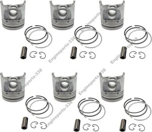 6pcs S6D125 piston set 6151-31-2060 for Komatsu S6D125 S6D125-1 Engine Excavator - Picture 1 of 6