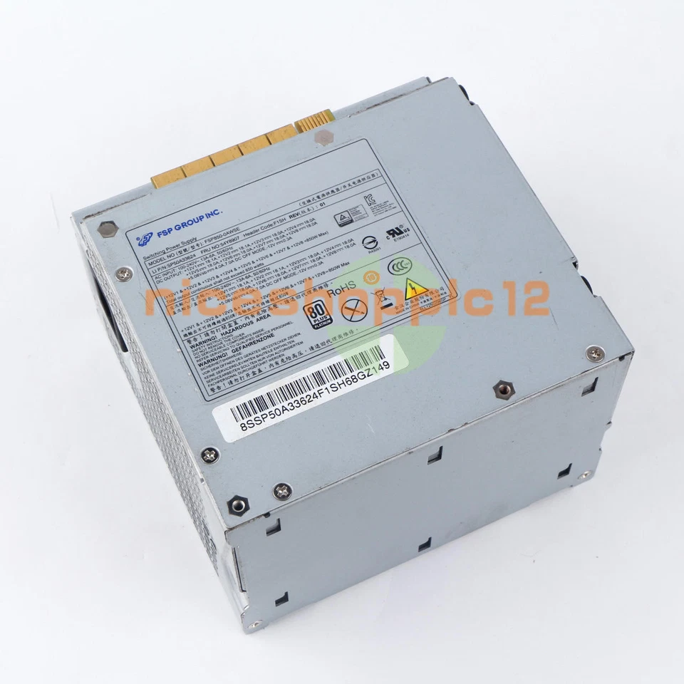 Netzteil für P500 510 P700 P710 Workstation 850W FSP850-OAWSE 54Y8907 - Bild 1 von 1