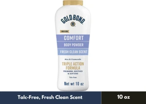 Polvo corporal Gold Bond Comfort, 10 oz., sin talco, aroma fresco limpio con aloe y - Imagen 1 de 3
