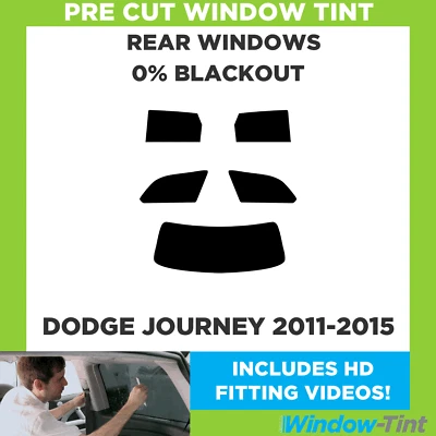 Película negra 0 % tinta ventana precortada para Dodge Journey 2011-2015 Foto 1 de 4