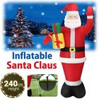 2.4m 8ft Tall Inflatable Santa Claus Christmas Decoration With Led Light Outdoor