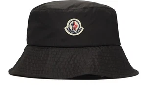 CAPPELLO MONCLER BUCKET, nero, nylon, taglia: small, nuovo con etichette, prezzo consigliato: £ 325! - Foto 1 di 9