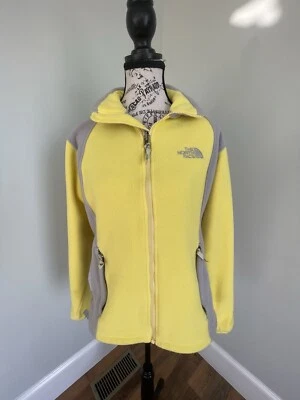 Chaqueta polar de poliéster The NORTH FACE para mujer talla mediana amarilla/gris cremallera completa Foto 1 de 4