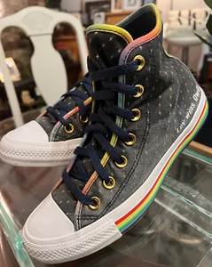 🔥🔥Converse Chuck Taylor All Star Rainbow Pride Sneaker 'Love is Love' - Unisex - Picture 1 of 9