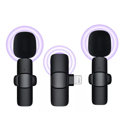 Für iPhone 14 14 Plus 14 Pro 13 12 11 X Lavalier Mikrofon Bluetooth kabellos