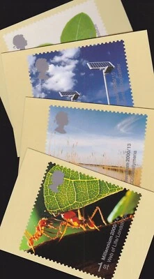 Tarjetas estampillas de oficina de correos de Gran Bretaña GB 2000 sin usar n.º 218 vida tierra hormigas hoja Foto 1 de 3