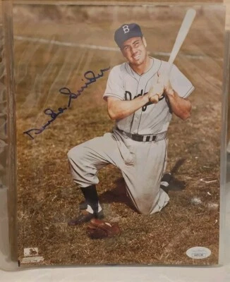 Brooklyn Dodgers HOF Legend Duke Snider Signed 8x10 Color Photo JSA COA - Image 1 of 4
