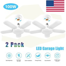 2x 100W Deformable Led Garage Light 20000Lm Bright Shop Ceiling Lights Fixture