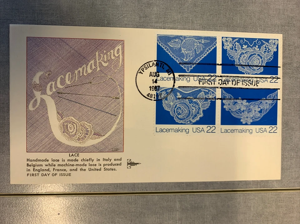 LACE MAKING FOLK ART First Day Issue - Image 1 of 2