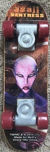 Patineta Asajj Ventress #9 2010 4" tabla para dedos McDonalds Star Wars Clone Wars - Imagen 1 de 4