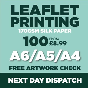 1000 A6 Flyer Flugblätter vollfarbig bedruckt auf Premium 170 gm oder 300 gm Seide - Bild 1 von 3