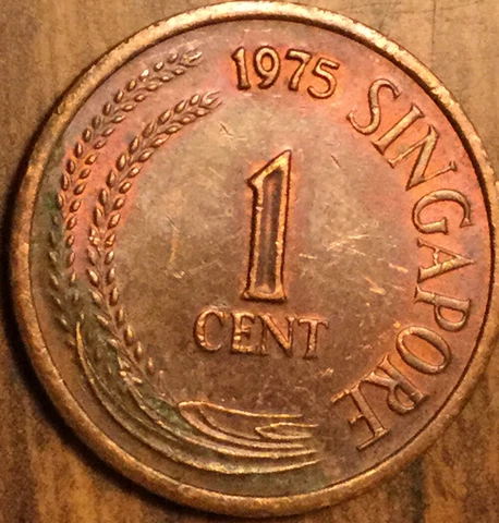 1975 SINGAPORE 1 CENT COIN Cover